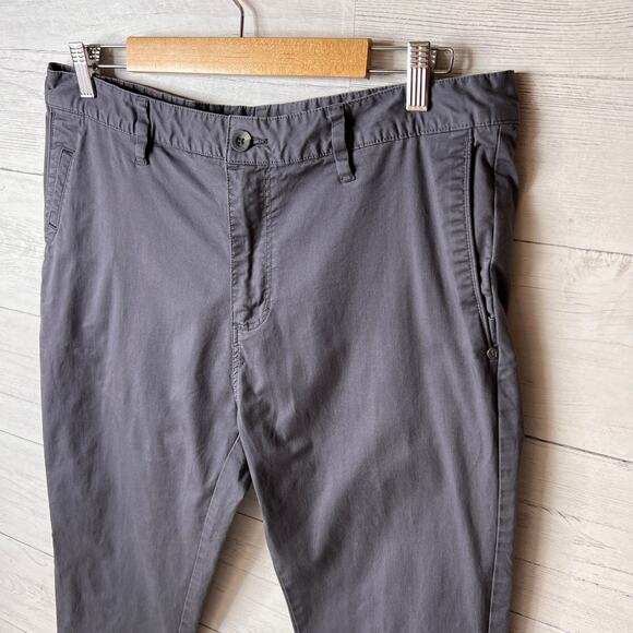 Vuori Pants Mens Size 36 Gray Collins Chino Cotton Blend Smoke Beryl Comfort - Picture 5 of 16